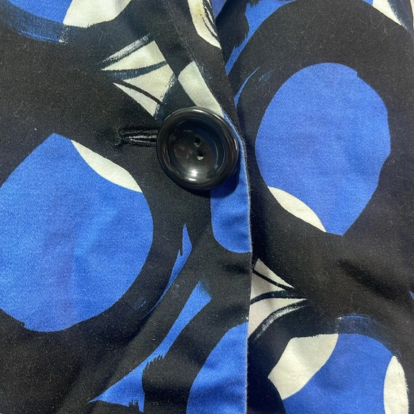 Laudrew Abstract One Button Crop Blazer 12 - Picture 2 of 10